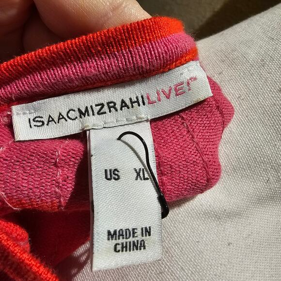 Isaac Mizrahi XL Sequin Color Block Sweater Y2K Glam BOLD Sparkle Cozy Soft Knit - Picture 6 of 11